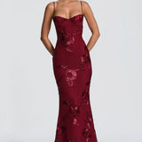 AloeZ | Robe Maxi Broderie Florale 3D
