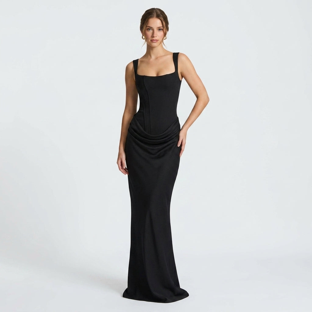 AloeZ | Robe Maxi Décolleté Carré Premium