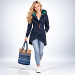 Veste Sweat Longue à Capuche Imprimée - vue 4