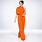 Combinaison Drapée Une Épaule - coloris Orange