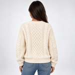 Pull Torsadé Col Rond - vue 2