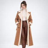 Manteau Long Bordures Sherpa - vue 1