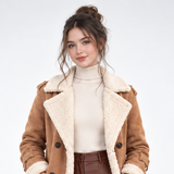 Manteau Long Bordures Sherpa - vue 4