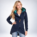 AloeZ | Veste Sweat Longue à Capuche Imprimée