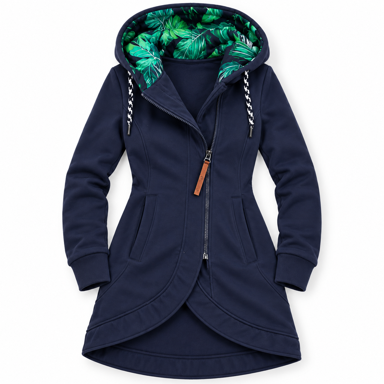 Veste Sweat Longue à Capuche Imprimée - vue 6