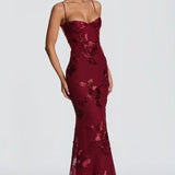 AloeZ | Robe Maxi Broderie Florale 3D