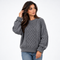 Pull Torsadé Col Rond - coloris Gris