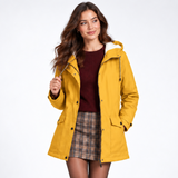 Parka Mi-Longue à Capuche - coloris Jaune