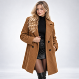 Manteau Bouclé Croisé - vue 1