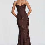 AloeZ | Robe Maxi Broderie Florale 3D