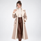 Manteau Long Bordures Sherpa - coloris Abricot