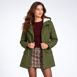 Parka Mi-Longue à Capuche - coloris Vert Foncé
