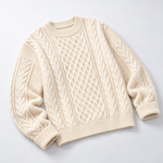 Pull Torsadé Col Rond - vue 4