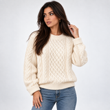 Pull Torsadé Col Rond - vue 1