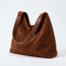 Sac Hobo Effet Suède - coloris Châtaigne