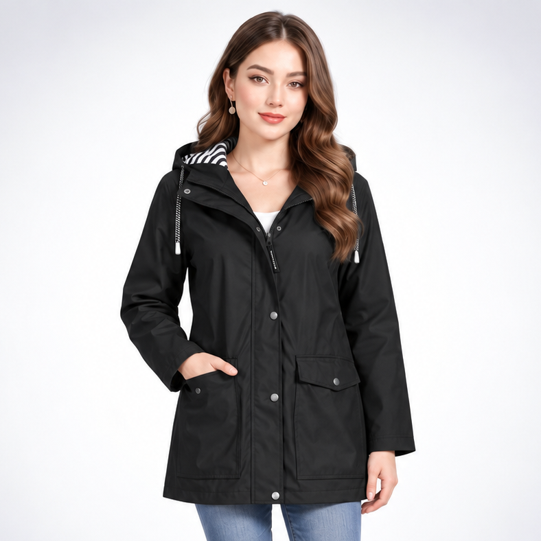 Parka Légère à Capuche - coloris Noir
