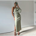 AloeZ | Robe Maxi Mono-Épaule et Fente