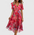 AloeZ | Robe Midi Fleurie Élégante
