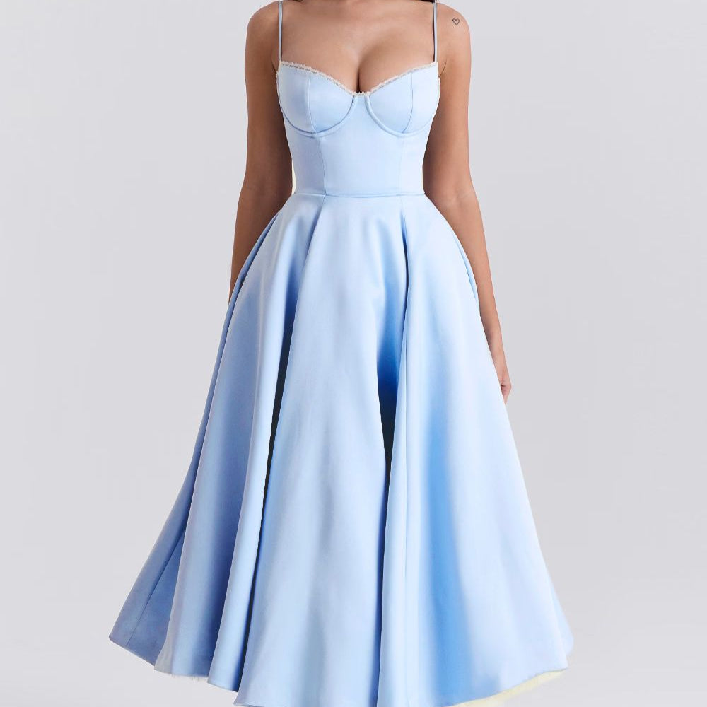 AloeZ | Robe Maxi Tulle Cintrée Sculpturale