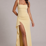 AloeZ | Robe Maxi Décolleté Carré et Fente Haute
