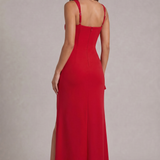 AloeZ | Robe Maxi Décolleté Carré et Fente Haute