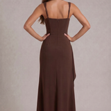 AloeZ | Robe Maxi Décolleté Carré et Fente Haute