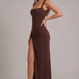 AloeZ | Robe Maxi Décolleté Carré et Fente Haute
