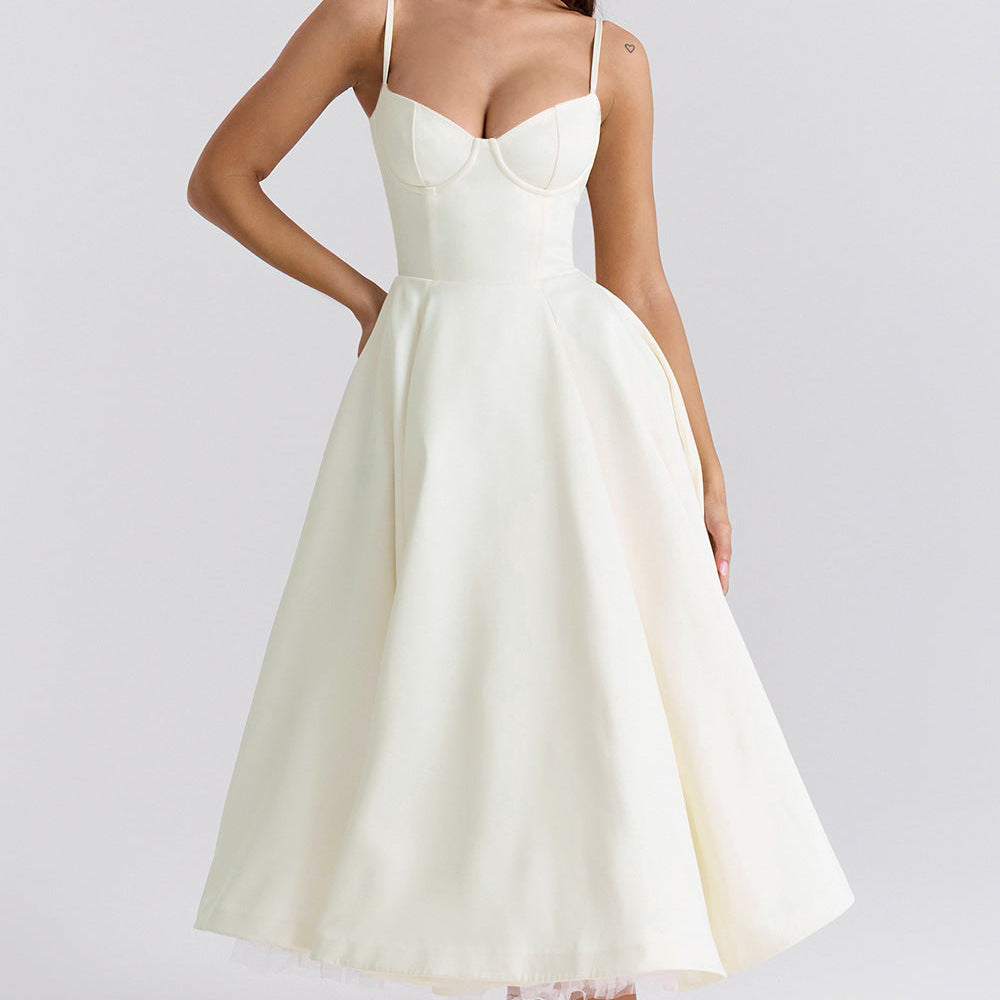 AloeZ | Robe Maxi Tulle Cintrée Sculpturale