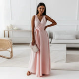 AloeZ | Robe Maxi Décolleté Croisé et Ceinture
