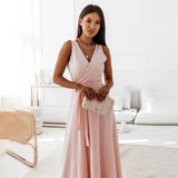 AloeZ | Robe Maxi Décolleté Croisé et Ceinture