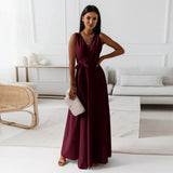 AloeZ | Robe Maxi Décolleté Croisé et Ceinture