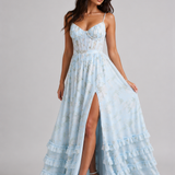 AloeZ | Robe Maxi Romantique Fleurie à Volants