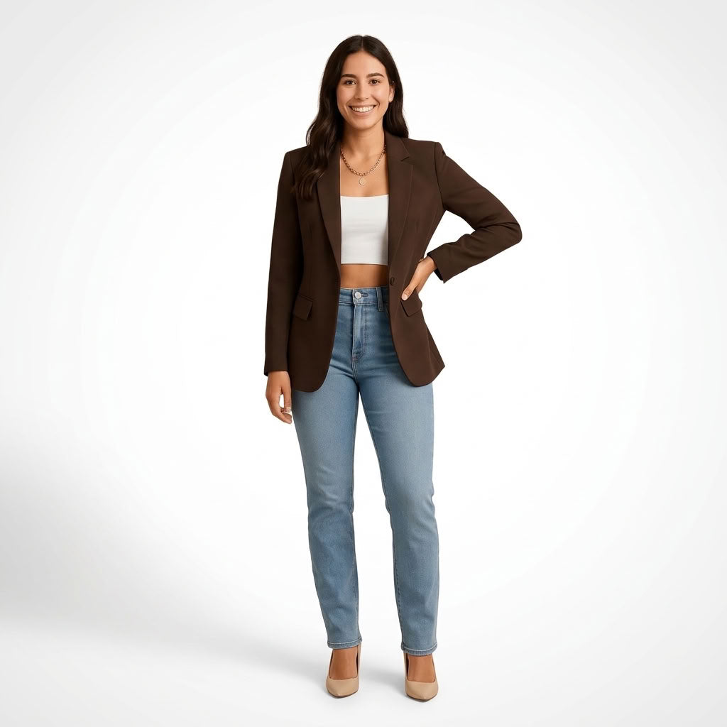 Blazer Ajusté à Un Bouton - vue 12
