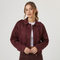 Blouson court bordeaux à col chemise