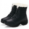 Bottes d'hiver lacées coloris noir intégral