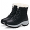 Bottes d'hiver lacées coloris noir