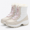 Bottes d'hiver lacées coloris blanc