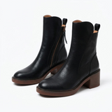 Bottines à talon bloc coloris noir