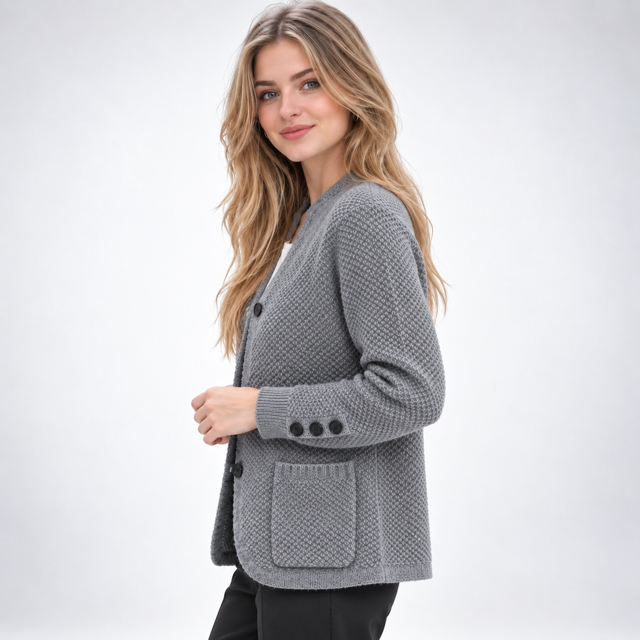 Cardigan blazer en maille – vue 3