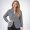 Cardigan blazer en maille coloris gris