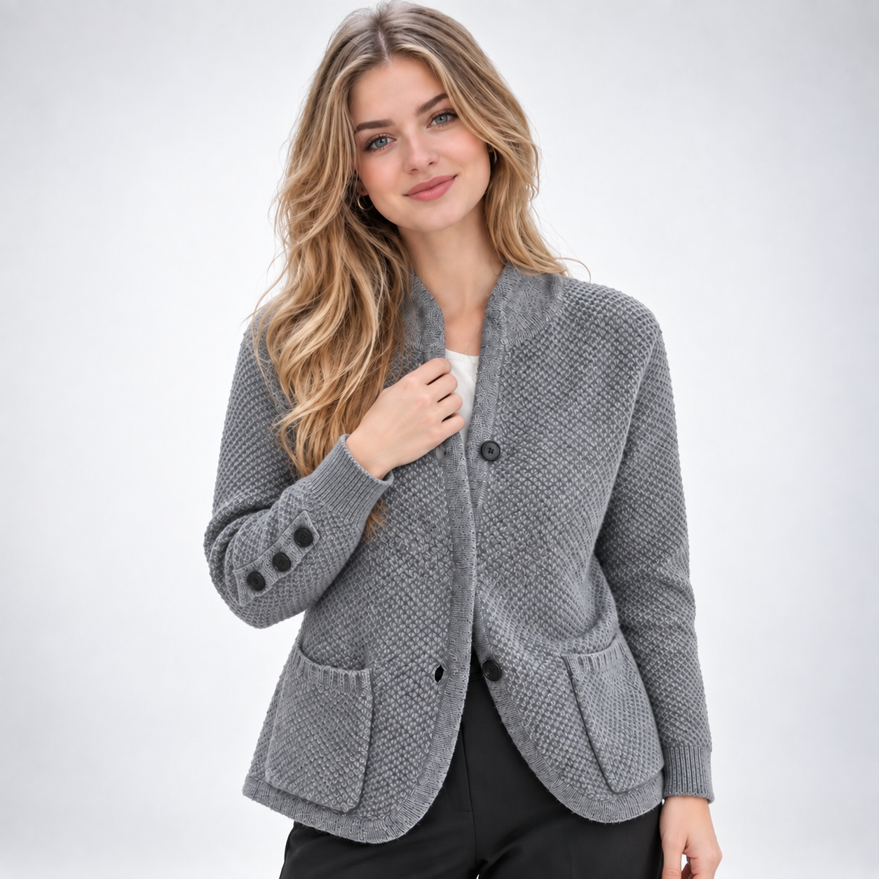 Cardigan blazer en maille – vue 1