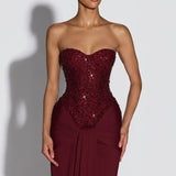 AloeZ | Robe Maxi Corset Brodé Perles