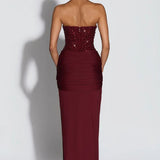 AloeZ | Robe Maxi Corset Brodé Perles