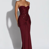 AloeZ | Robe Maxi Corset Brodé Perles