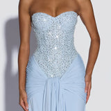 AloeZ | Robe Maxi Corset Brodé Perles