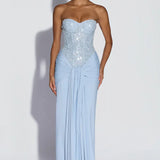 AloeZ | Robe Maxi Corset Brodé Perles