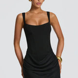 AloeZ | Robe Mini Corset et Fronces Élégante