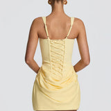 AloeZ | Robe Mini Corset et Fronces Élégante
