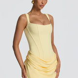 AloeZ | Robe Mini Corset et Fronces Élégante