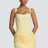 AloeZ | Robe Mini Corset et Fronces Élégante